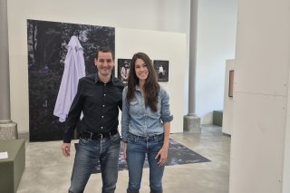 Sarah Mi-Song Grau et Jean-Pierre Pralong dans les locaux des Arsenaux de Sion, qui abritent les bureaux de Culture Valais